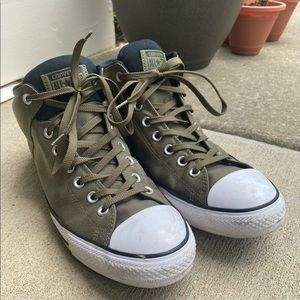 Converse Chuck Taylors, Cordura Size 12. Army Green.